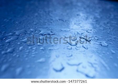 washing car leave drop of water surface