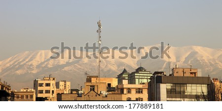 wireless base station under snow mountain in Iran