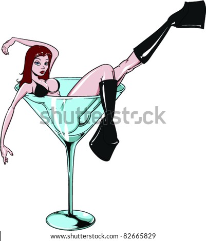 Vector Pin-Up Girl - 82665829 : Shutterstock