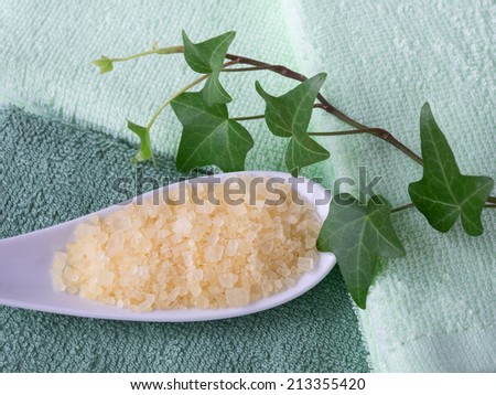 Herb bath soap with cotton towel