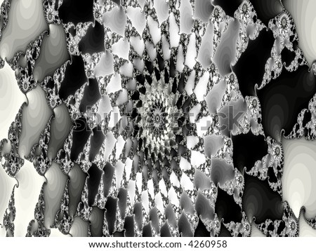 Black and white fractal hole