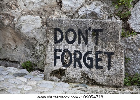 Don\'t forget sign
