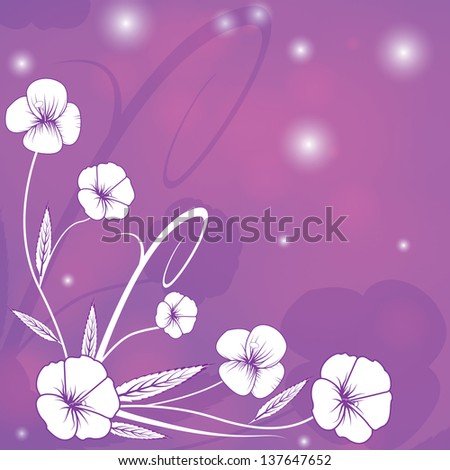 simple editable purple flower background