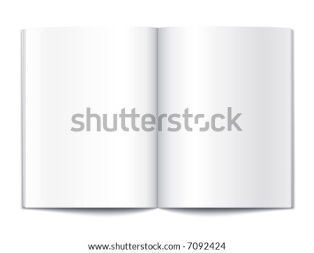 stock vector : Blank magazine or note book pages design template vector 