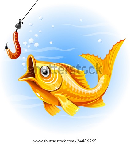 Hmmm! - Page 6 Stock-vector-fishing-the-gold-fish-hunting-worm-vector-illustration-24486265