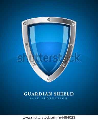 security shield symbol icon vector illustration on blue background security shield symbol icon vector illustration on blue background