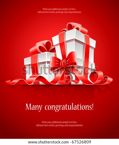 gift in box with red ribbon and bow vector illustration gift in box with red ribbon and bow vector illustration