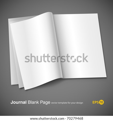 stock vector: Revista plantilla de página en blanco para la disposición de diseño.  Ilustración vectorial sobre fondo gris.  eps10