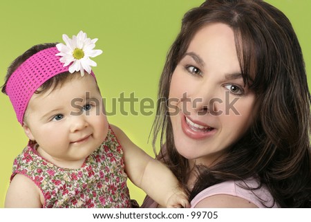 Young mother with firstborn child.   (5mths)