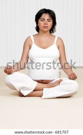 Meditation, Holistic or Hypno Birthing -  A pregnant woman in a state of calm