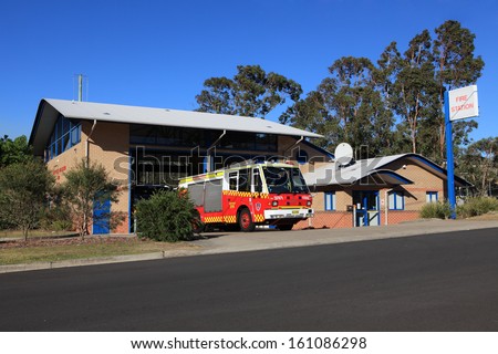 REGENTVILLE, AUSTRALIA - OCTOBER 23, 2013:  Rural Fire Service Cumberland Zone Headquarters located at the base of Blue Mountains has 16 Brigades and over 1000 firefighters and support personnel