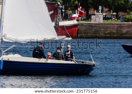 FLENSBURG, GERMANY - MAY 31 2014: Impressions of the first day of the Rum Regatta 2014 Flensburg