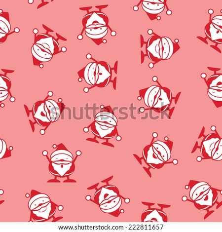 seamless Santa claus with happy emotions vector