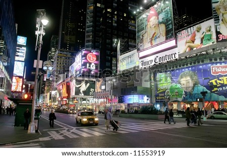 new york times square night. Times Square at Night.