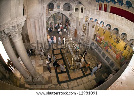 Sepulchre of Jesus Christ in the church of the holy sepulchre, jerusalem, israel.