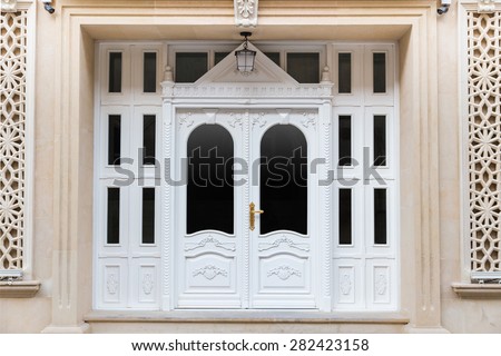 Vintage styled white door