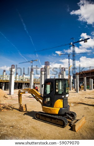 Construction site of football stadium in Wroclaw. Preparation for Euro 2012 football championship.
