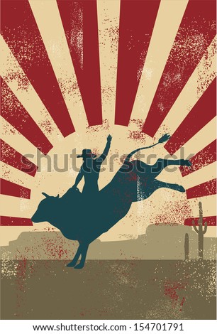 Grunge rodeo poster vector Grunge rodeo poster vector