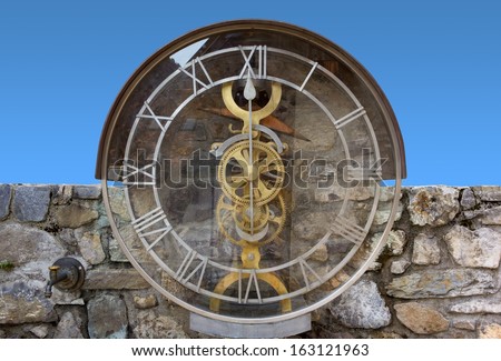 Transparent Water Clock in Pesariis, Italy