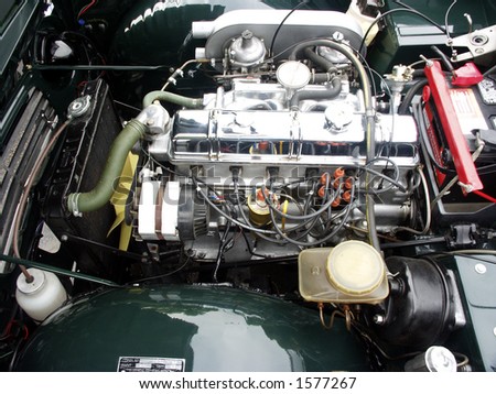 Antique car engine