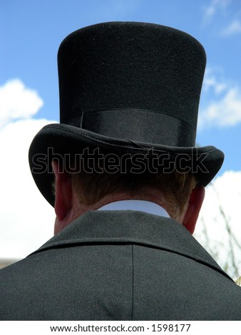 Old fashioned gentleman with top hat
