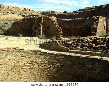 The ruins of the ancient Pueblo People in Chaco Canyon, New Mexico