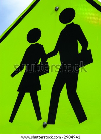 Street sign indicating human traffic on foot