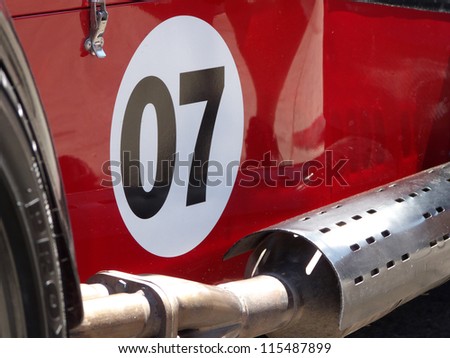 Classic old fashioned light weight racing car