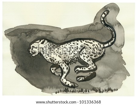 Cheetah Running Sketch