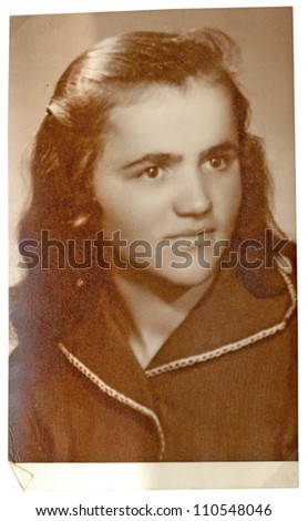 CENTRAL BOHEMIA, CZECHOSLOVAK REPUBLIC, CIRCA 1950 - young woman - circa 1950