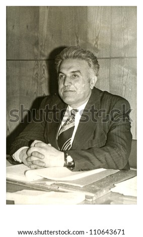 Central Bulgaria, BULGARIA, CIRCA 1965 - official portrait of a senior official - circa 1965