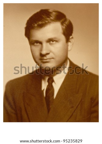 PRAGUE, CZECHOSLOVAKIA, CIRCA 1960 - official portrait of unidentified man closer in age of about fifty years - circa 1960