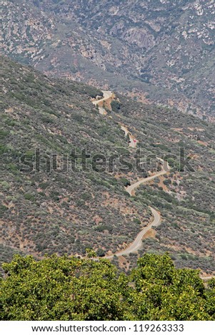 Road through Sequoia National Forest