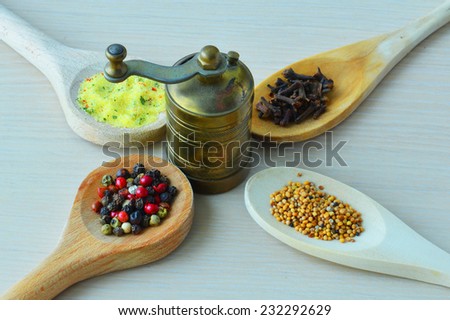 texture with spices and herbs