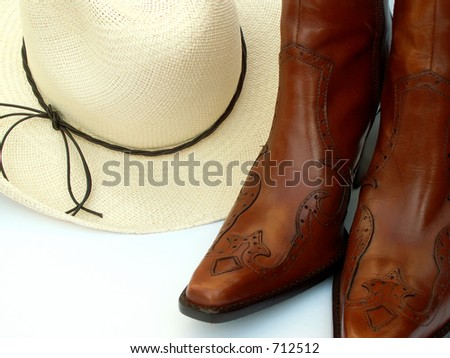 cowgirl hat and boots