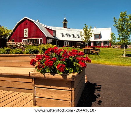 LaFayette, New York, USA- July 11,2014. Beak and Skiff Apple Farms 1911 Tasting Room and Cafe