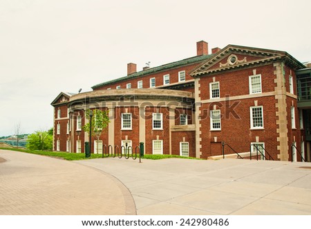 brick building on a university campus