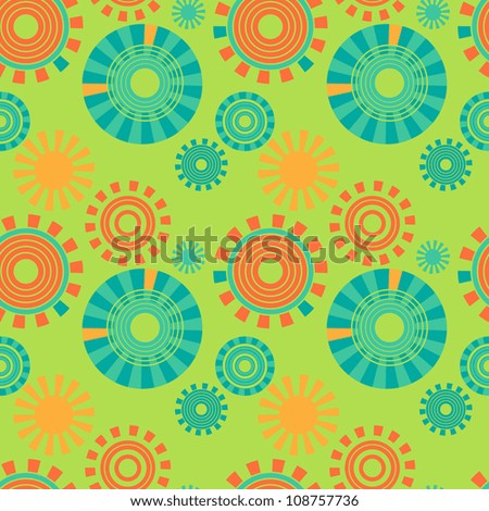 Seamless abstract round shapes pattern