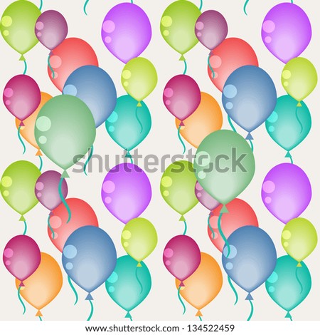 Seamless multicolored balloons