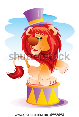 Lion In Circus Stock Vector Illustration 6992698 : Shutterstock