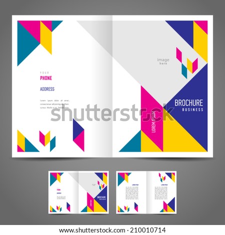 brochure design template booklet abstract figure colored brochure design template booklet abstract figure colored