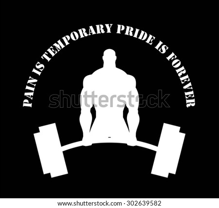 Body builder. White silhouette of Bodybuilder fitness model illustration,  suitable for fitness club, gym, mix martial arts club, clothing illustration, apparel, product identity. etc.