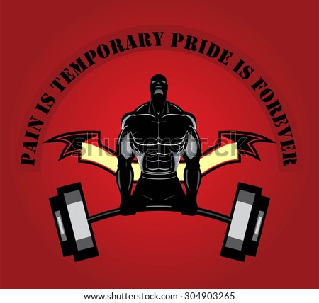 Weight lifting. Body builder. Silhouette of Bodybuilder fitness model illustration, suitable for fitness club, gym, MMA / mix martial arts club, clothing illustration, apparel, product identity. etc.