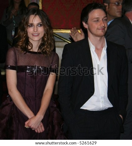 stock photo Keira Knightley James MacAvoy at the north american premier 