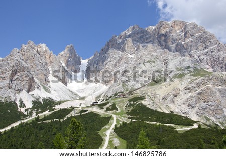 Crystal mountain of Dolomites