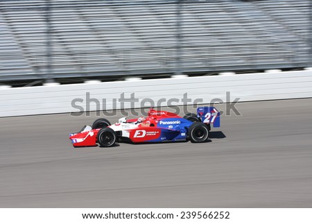 Newton Iowa, USA - June 20, 2009: Indycar Iowa Corn 250, short track speedway racing. 27 Japan Hideki Mutoh Andretti Green Racing