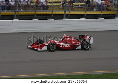 Newton Iowa, USA - June 21, 2009: Indycar Iowa Corn 250, short track speedway racing. 9 New Zealand Scott Dixon 	Chip Ganassi Racing