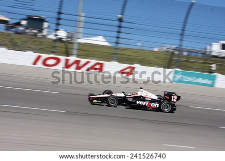 Newton Iowa, USA - June 22, 2012: Indycar Iowa Corn 250. Racing action at Iowa Speedway. 12 Will Power Toowoomba, Australia Verizon Team Penske