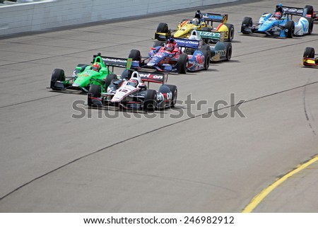 Newton Iowa, USA - June 23, 2013: Indycar Iowa Corn 250 race Iowa Speedway Will Power