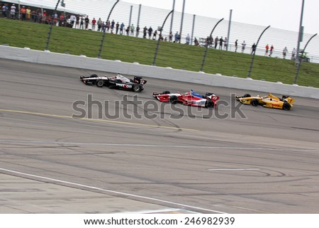 Newton Iowa, USA - June 23, 2013: Indycar Iowa Corn 250 race Iowa Speedway Will Power